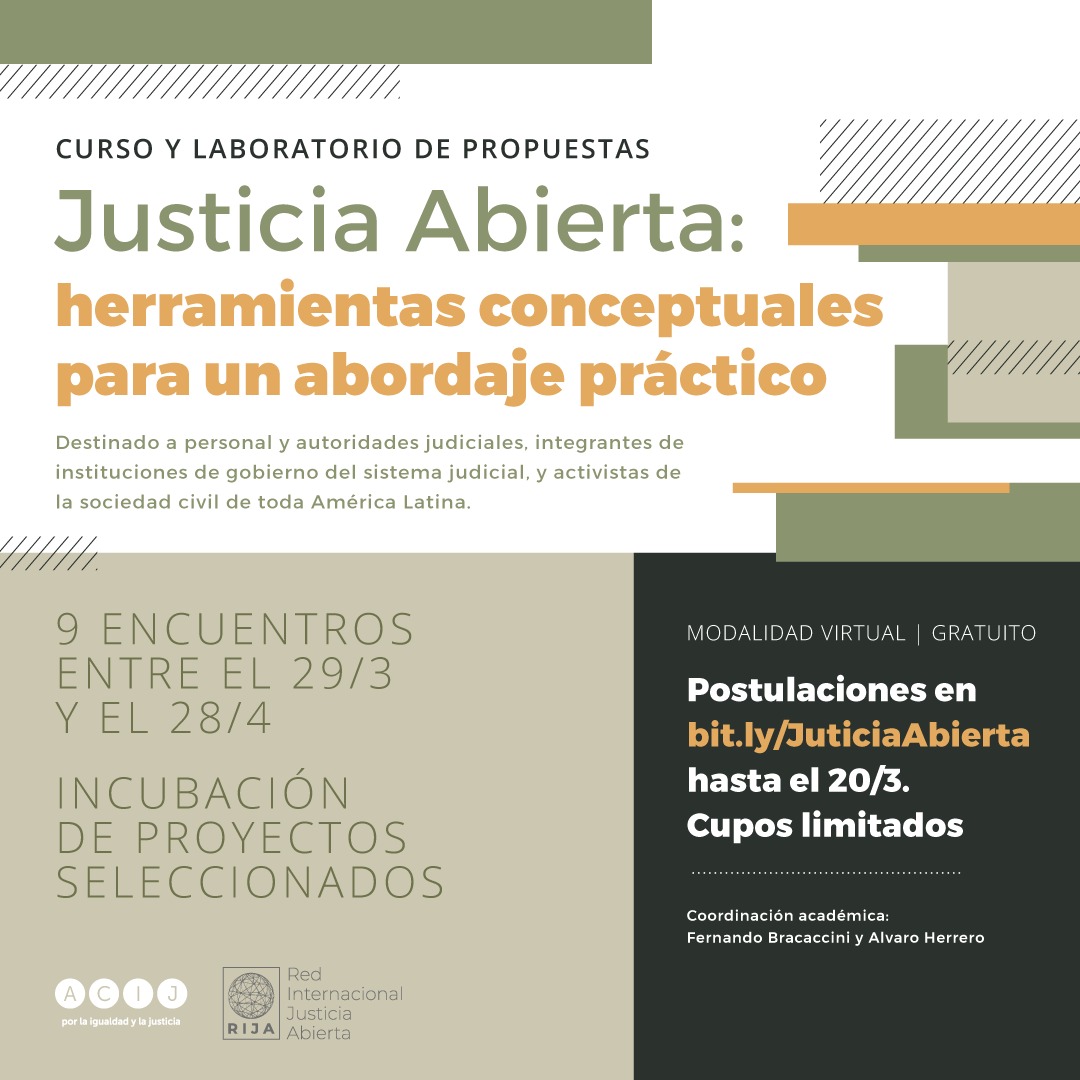 CURSO - Justicia abierta: herramientas conceptuales para un abordaje práctico
