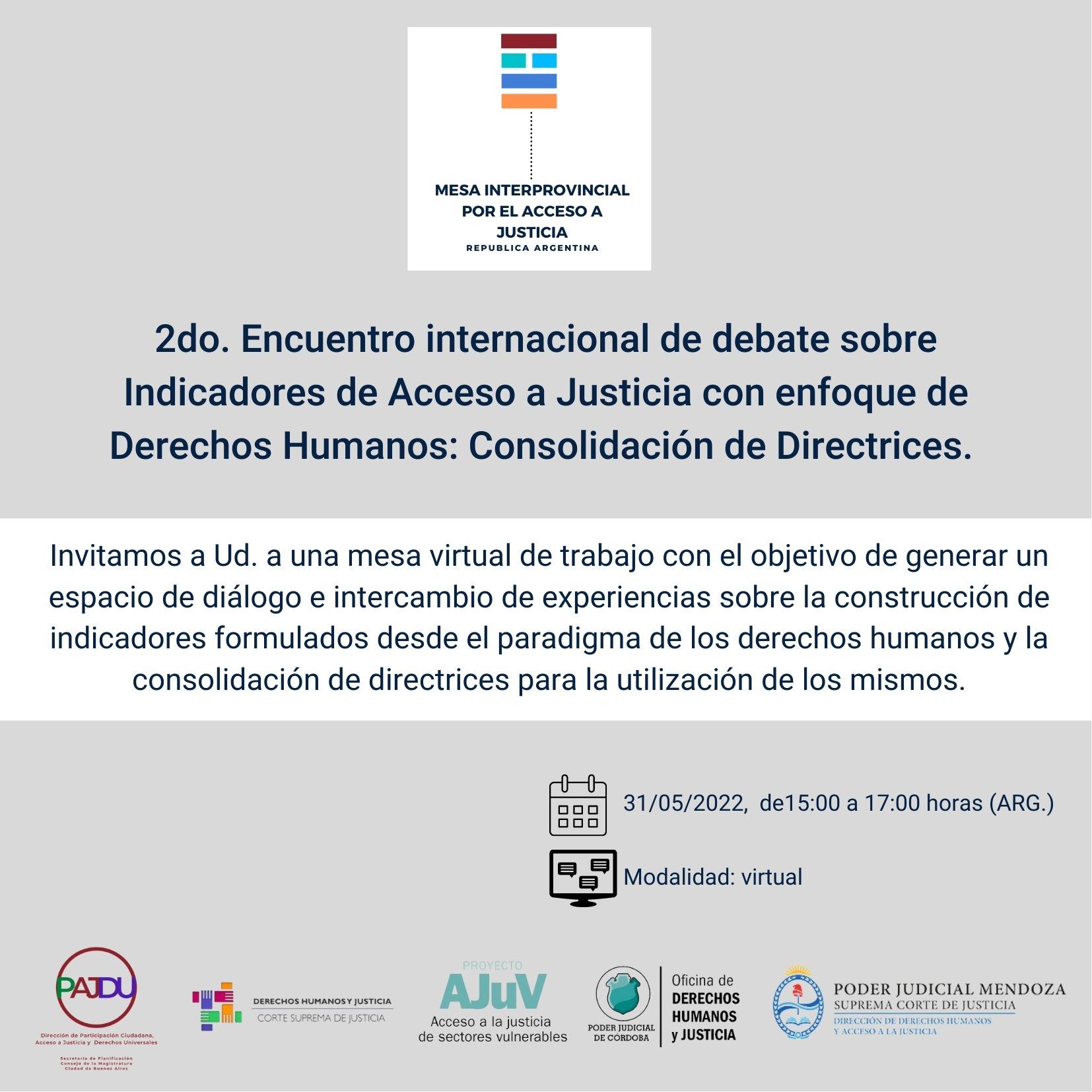 2do encuentro internacional de debate sobre indicadores de Acceso a Justicia